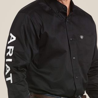 Camisa Ariat Team Logo Twill Classic Fit Black Caballero
