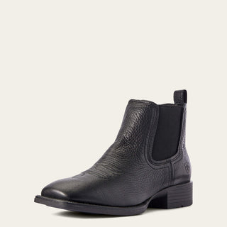 Botín Ariat Booker Chelsea Wide Square Toe Western Black Caballero