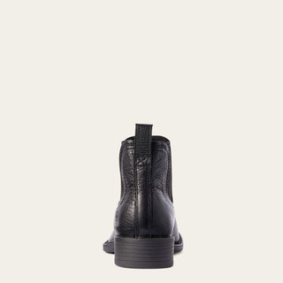 Botín Ariat Booker Chelsea Wide Square Toe Western Black Caballero