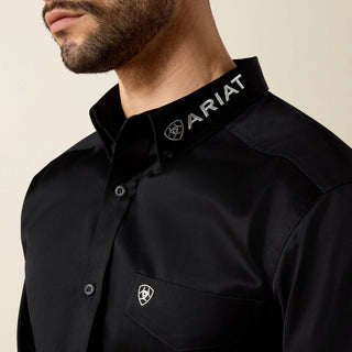 Camisa Ariat Team Logo Twill Fitted Black Caballero
