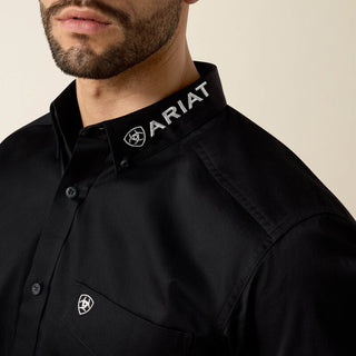Camisa Ariat Team Logo Twill Fitted Black Caballero