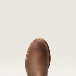 Botín Ariat Booker Chelsea Round Toe Western Distressed Brown Caballero