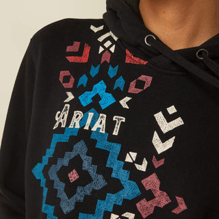 Sudadera Ariat REAL Geo Negro Dama