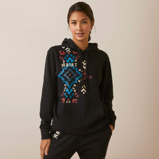 Sudadera Ariat REAL Geo Negro Dama