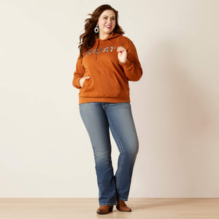 Sudadera Ariat REAL Cow Hyde Glazed Ginger Dama