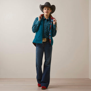 Chaleco Ariat Dilon Reversible Insulated Deep Lagoon Dama