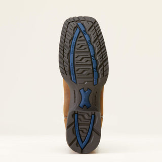 Bota Ariat Hybrid Ranchwork Wide Square Toe Western Distressed Tan Dama
