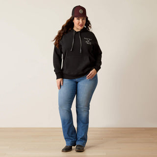 Sudadera Ariat Steer Stitch Black Dama