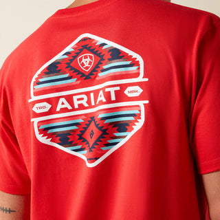 Playera Ariat Chinelos Hex Classic Fit Mars Red Caballero