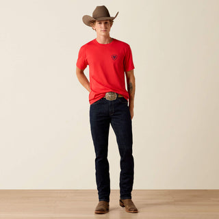 Playera Ariat Chinelos Hex Classic Fit Mars Red Caballero
