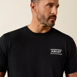 Playera Ariat Canyon Aztec Shield Classic Fit Black Caballero