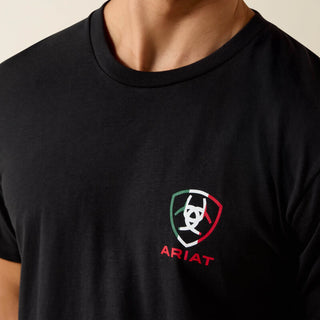 Playera Ariat Tres Herradauras Classic Fit Black Caballero