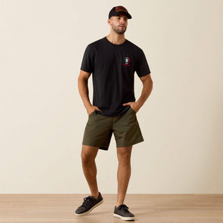 Playera Ariat Tres Herradauras Classic Fit Black Caballero