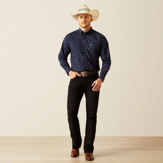 Camisa Ariat Jacobi Classic Fit Navy Caballero