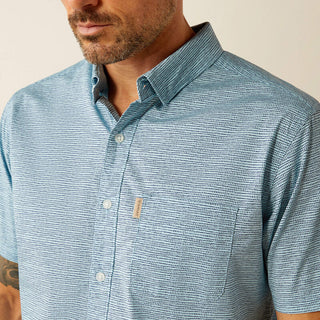 Camisa Arait Monte Modern Fit Aqua Caballero
