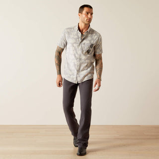 Camisa Ariat Morris Modern Fit Grey Caballero