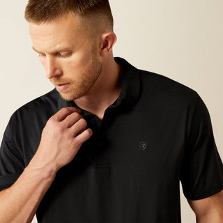 Playera Polo Ariat 360 Airflow Black Caballero