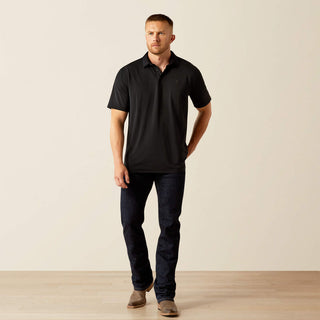Playera Polo Ariat 360 Airflow Black Caballero