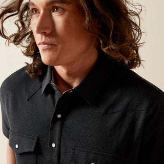 Playera Polo Ariat Retro Western Black Caballero