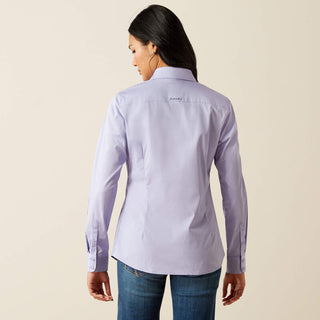 Camisa Ariat Team Kirby Stretch Lavender Dama