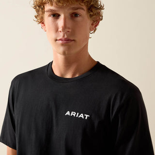 Playera Ariat Stipple Steer Classic Fit Black Caballero