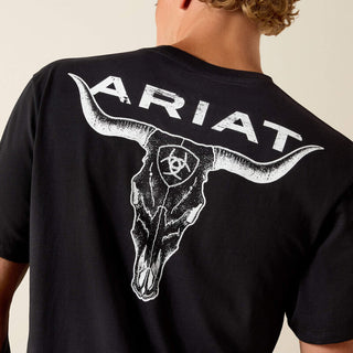 Playera Ariat Stipple Steer Classic Fit Black Caballero
