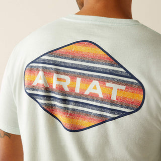Playera Ariat Sunrise Bar Hex Glacier Caballero