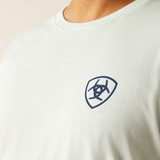 Playera Ariat Sunrise Bar Hex Glacier Caballero