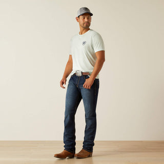 Playera Ariat Sunrise Bar Hex Glacier Caballero