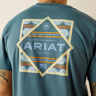 Playera Ariat Ariat Puebla Serape Lagoon Green Caballero