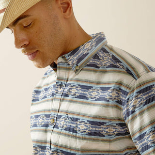 Camisa Ariat Case Classic Fit Blue Caballero