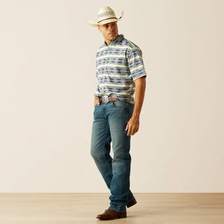 Camisa Ariat Case Classic Fit Blue Caballero