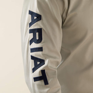 Camisa Ariat Team Logo Twill Classic Fit Silver Navy Caballero