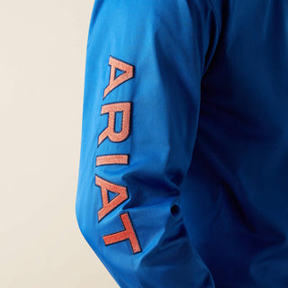 Camisa Ariat Team Logo Twill Classic Fit Blue Orange Caballero