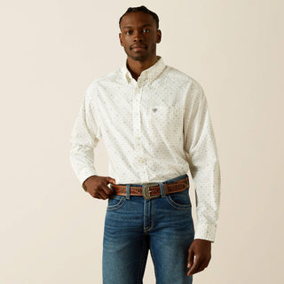Camisa Ariat Buster Classic Fit White Caballero