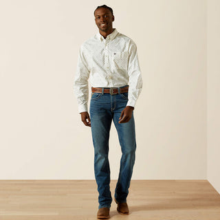Camisa Ariat Buster Classic Fit White Caballero