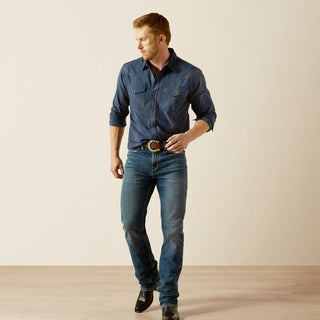 Camisa Ariat Hansen Retro Fit Navy Chambray Caballero