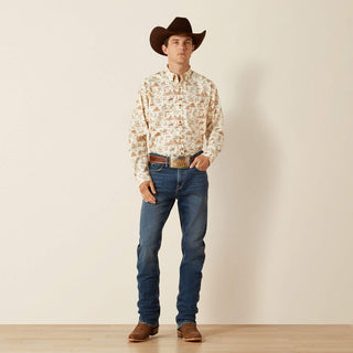 Camisa Ariat Saint Classic Fit Cream Caballero