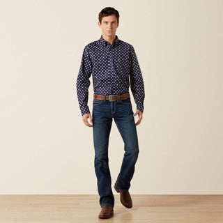 Camisa Ariat Sammy Fitted Dark Blue Caballero