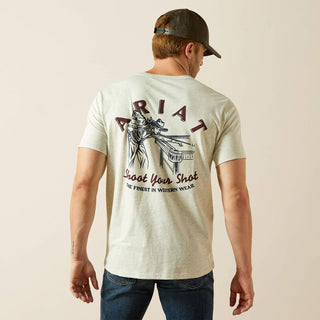 Playera Ariat Straight Shooter Oatmeal Heather Caballero