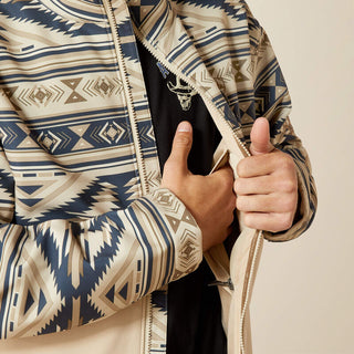 Chamarra Ariat Logo Softshell White Pepper Southwest Caballero