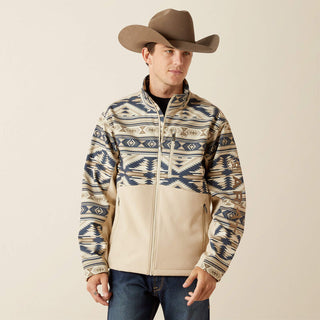Chamarra Ariat Logo Softshell White Pepper Southwest Caballero