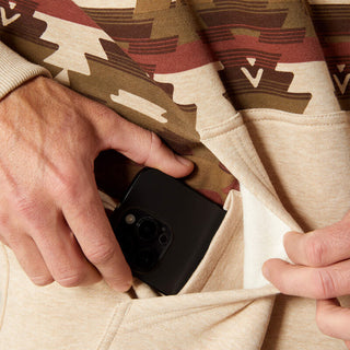 Sudadera Ariat Color Block Oatmeal Southwest Caballero