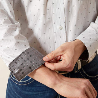 Camisa Atiat Wrinkle Free Avery Classic Fit Grey Caballero