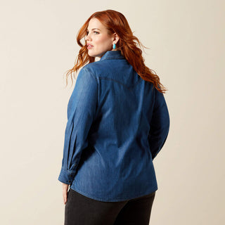 Camisa Ariat True Blue Vintage Indigo Dama