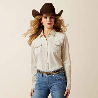 Camisa Ariat Papyrus Western Cord Dama