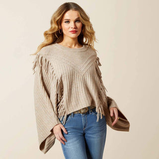 Sueter Ariat Lia Poncho Oatmeal Heather Dama