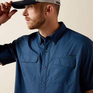 Camisa Ariat Printed VentTEK Outbound Classic Fit Dark Navy Caballero