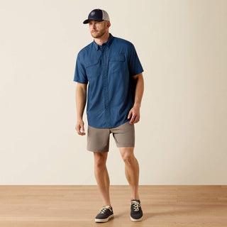 Camisa Ariat Printed VentTEK Outbound Classic Fit Dark Navy Caballero