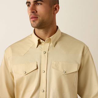 Camisa Ariat Lightweight Twill Classic Fit Creme Brulle Caballero